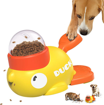 Engaging Duck-Shaped Dog Treat Dispenser Toy | Interactive Slow Feeder Puzzle for Dogs & Cats - Fun, Mental Stimulation, and Healthy Eating!