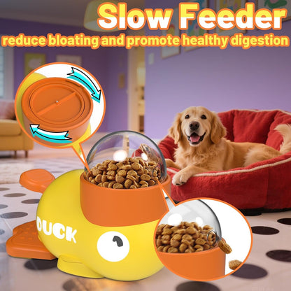 Engaging Duck-Shaped Dog Treat Dispenser Toy | Interactive Slow Feeder Puzzle for Dogs & Cats - Fun, Mental Stimulation, and Healthy Eating!
