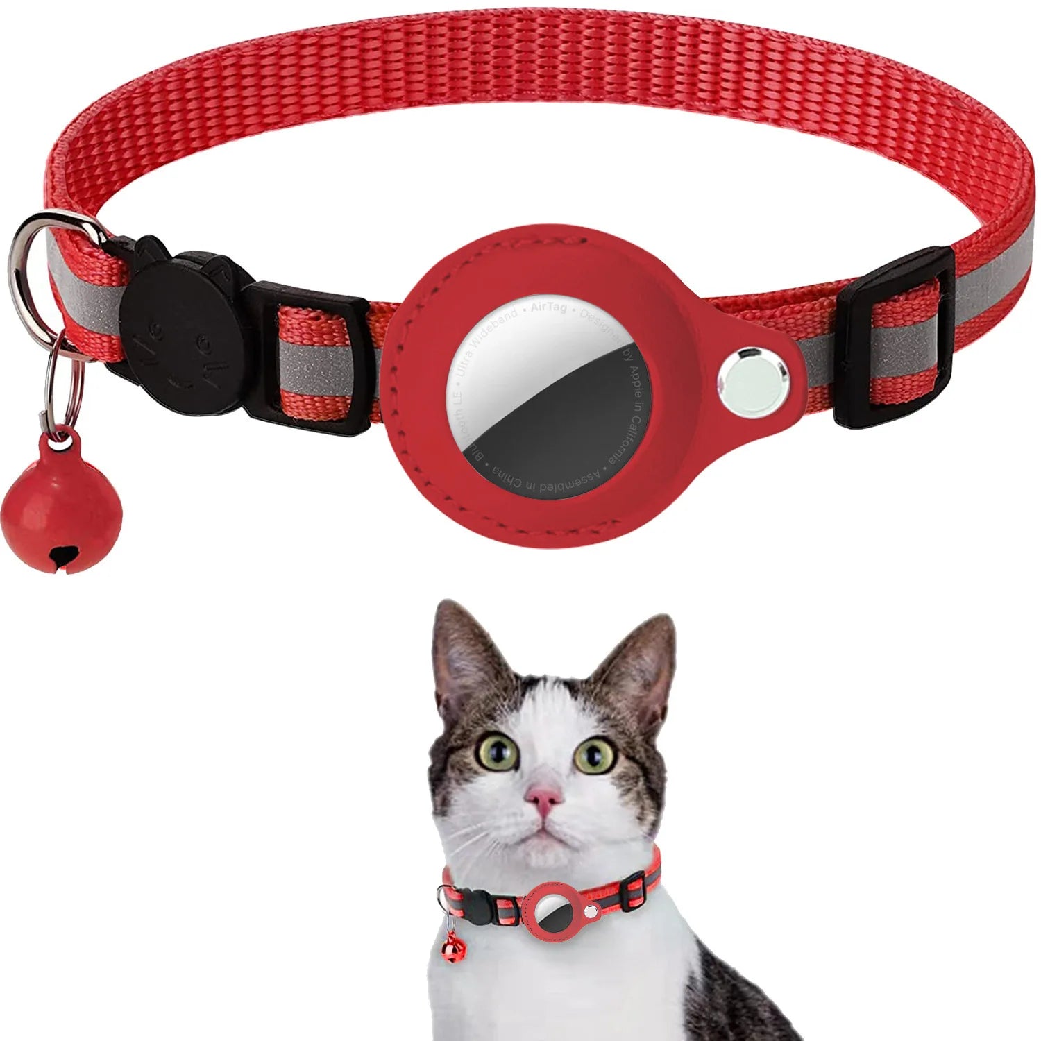 Discover the Ultimate Cat AirTag Holder Collar - Breakaway Safety, Reflective Design, and Waterproof Comfort for Your Feline Friend!