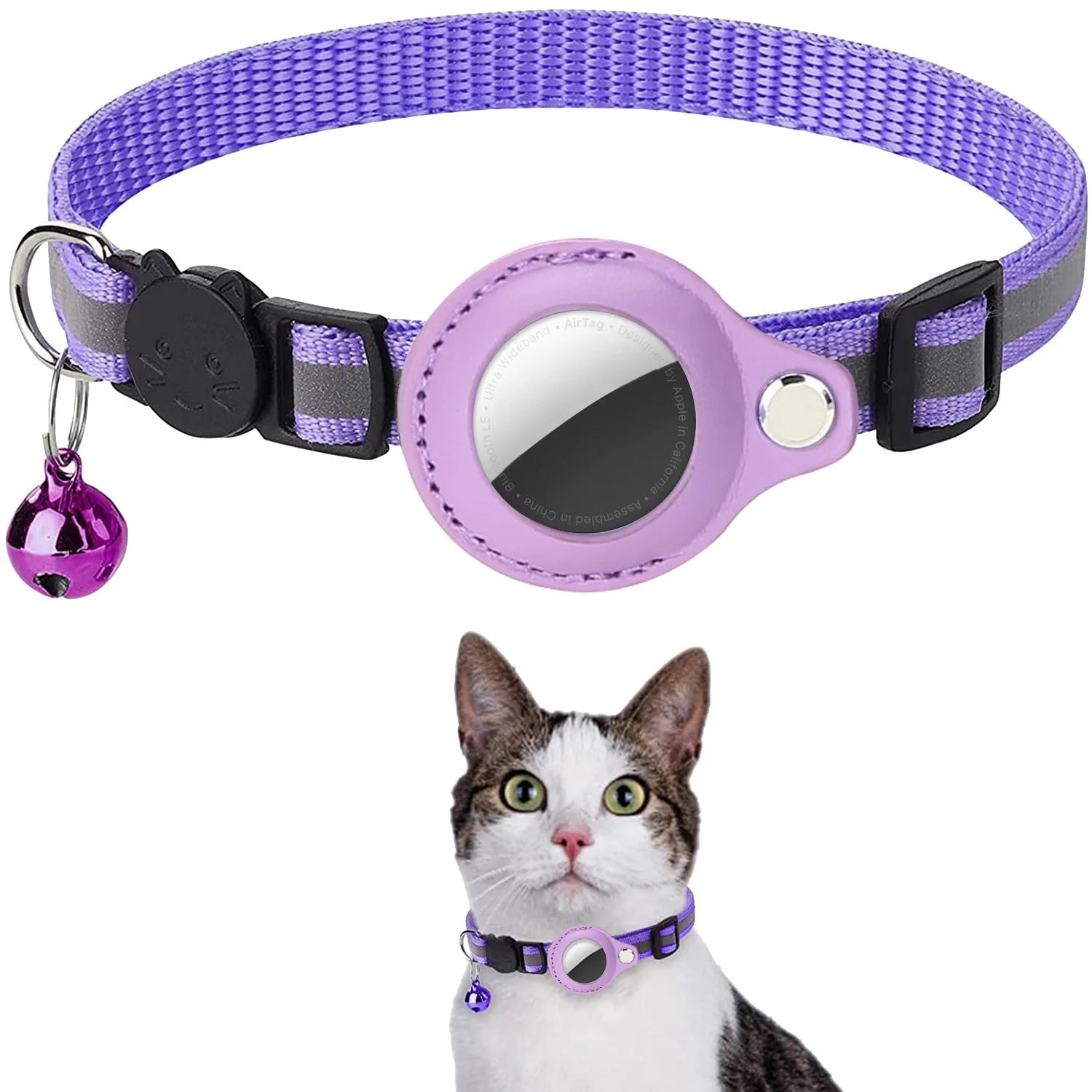 Discover the Ultimate Cat AirTag Holder Collar - Breakaway Safety, Reflective Design, and Waterproof Comfort for Your Feline Friend!