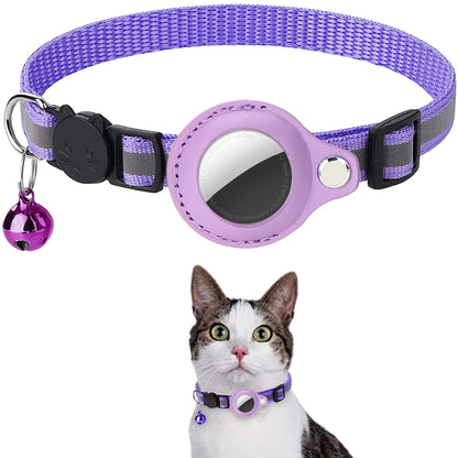 Discover the Ultimate Cat AirTag Holder Collar - Breakaway Safety, Reflective Design, and Waterproof Comfort for Your Feline Friend!