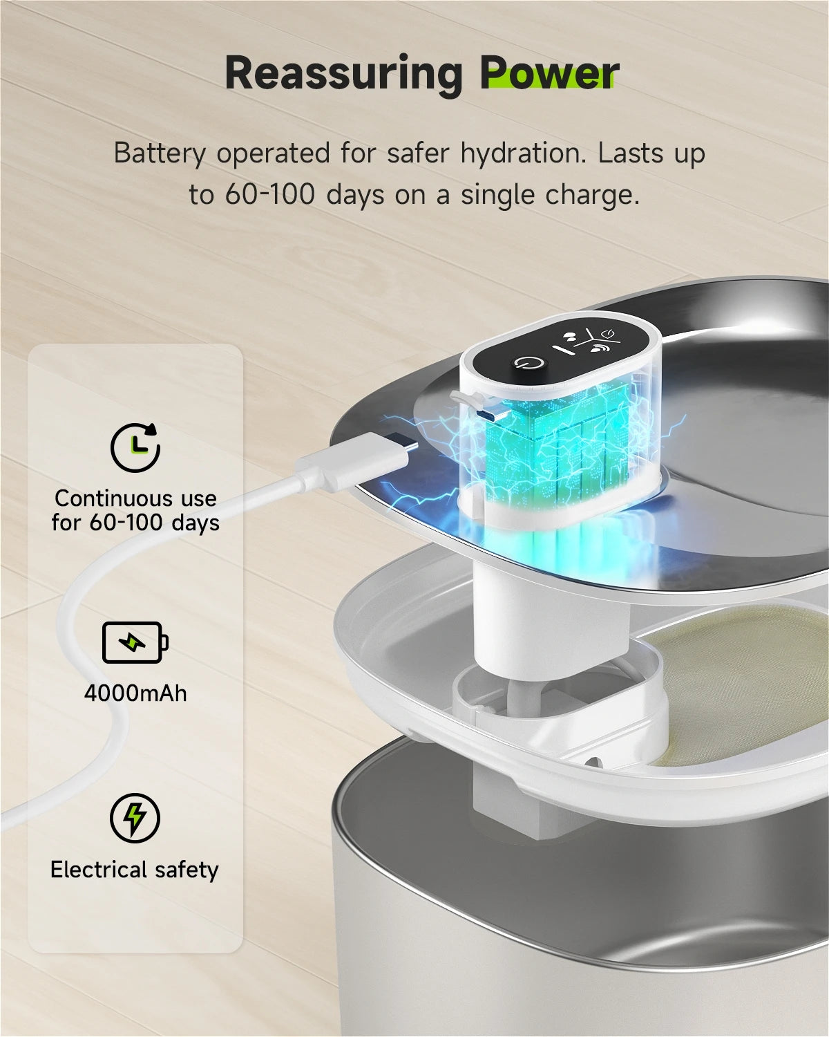 APETDOLA 4L Wireless Cat Water Fountain - The Ultimate Auto Sensor Drinking Solution for Cats and Dogs!