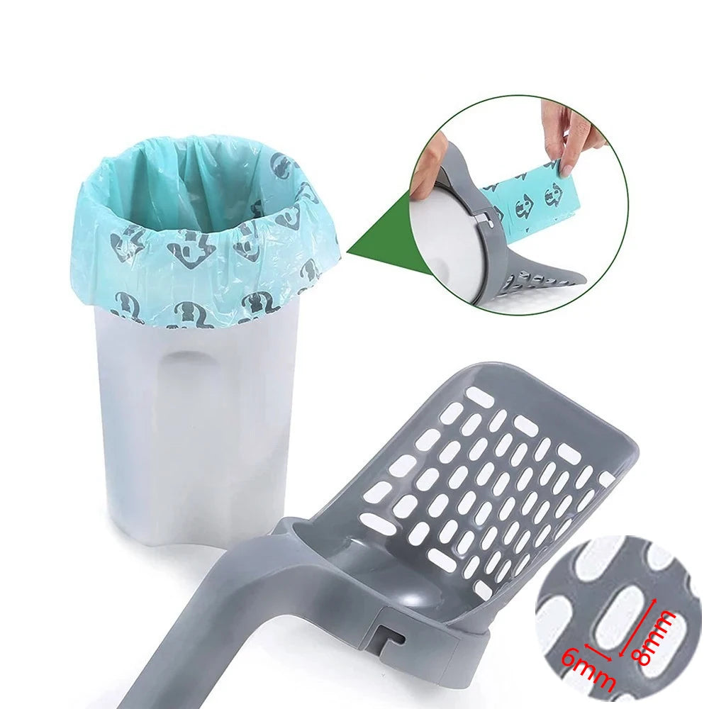 Effortless Cat Care: Hello Kitty Cat Litter Scoop with Trash Bag for Easy Cleaning