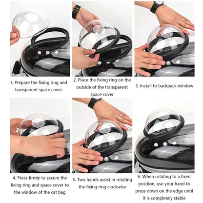 Stylish and Comfortable Pet Cat Carrying Backpack - Breathable Transparent Carrier for Dogs and Cats