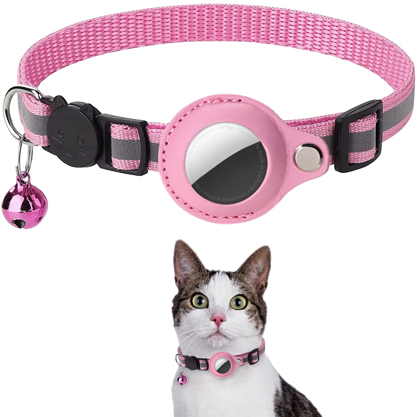 Discover the Ultimate Cat AirTag Holder Collar - Breakaway Safety, Reflective Design, and Waterproof Comfort for Your Feline Friend!