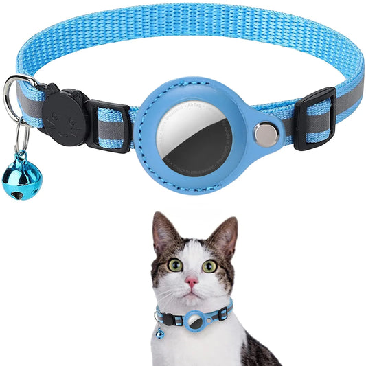 Discover the Ultimate Cat AirTag Holder Collar - Breakaway Safety, Reflective Design, and Waterproof Comfort for Your Feline Friend!