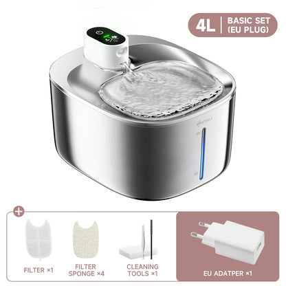 APETDOLA 4L Wireless Cat Water Fountain - The Ultimate Auto Sensor Drinking Solution for Cats and Dogs!
