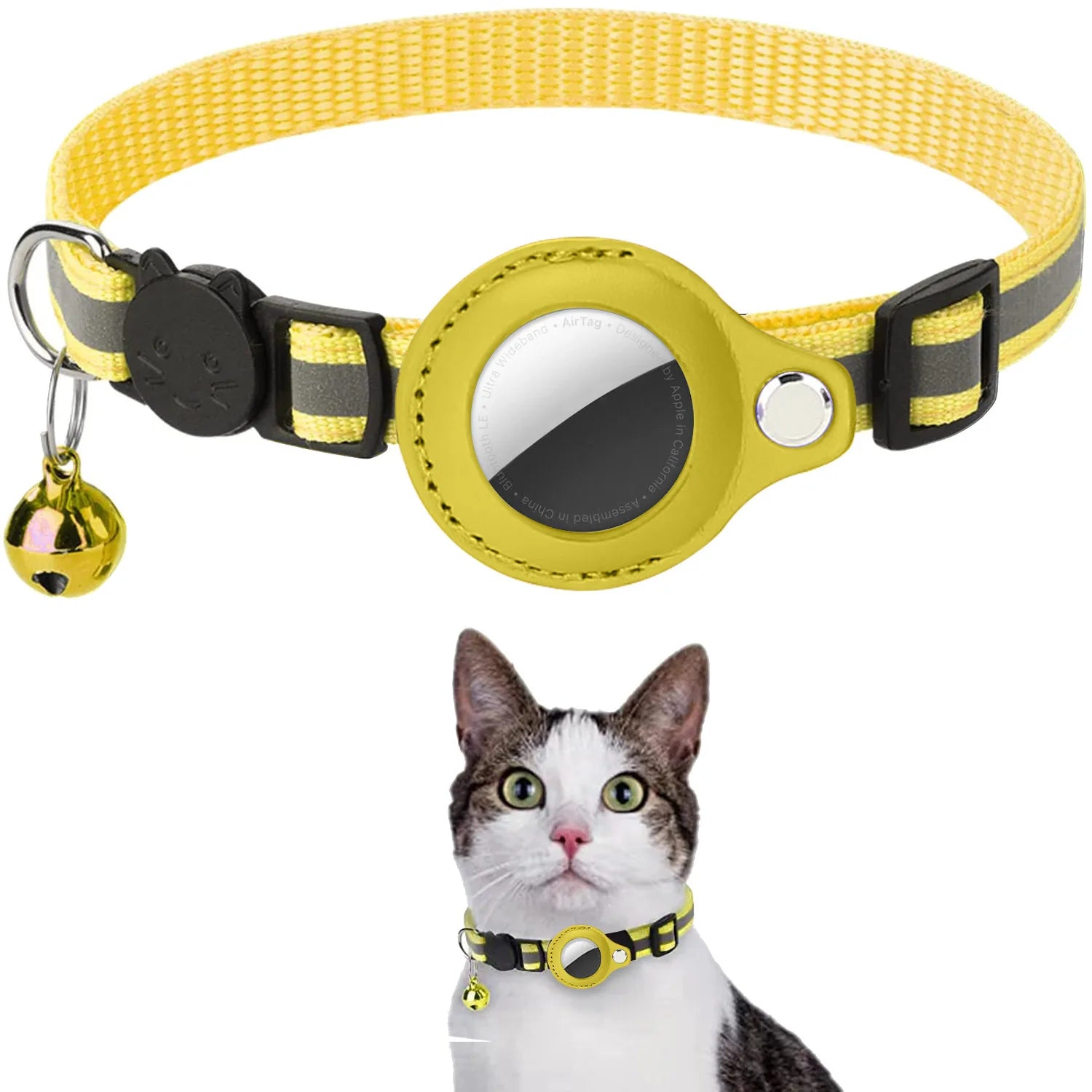Discover the Ultimate Cat AirTag Holder Collar - Breakaway Safety, Reflective Design, and Waterproof Comfort for Your Feline Friend!