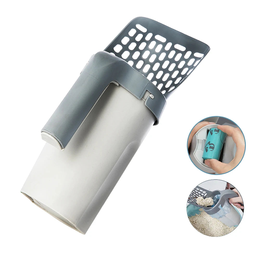 Effortless Cat Care: Hello Kitty Cat Litter Scoop with Trash Bag for Easy Cleaning