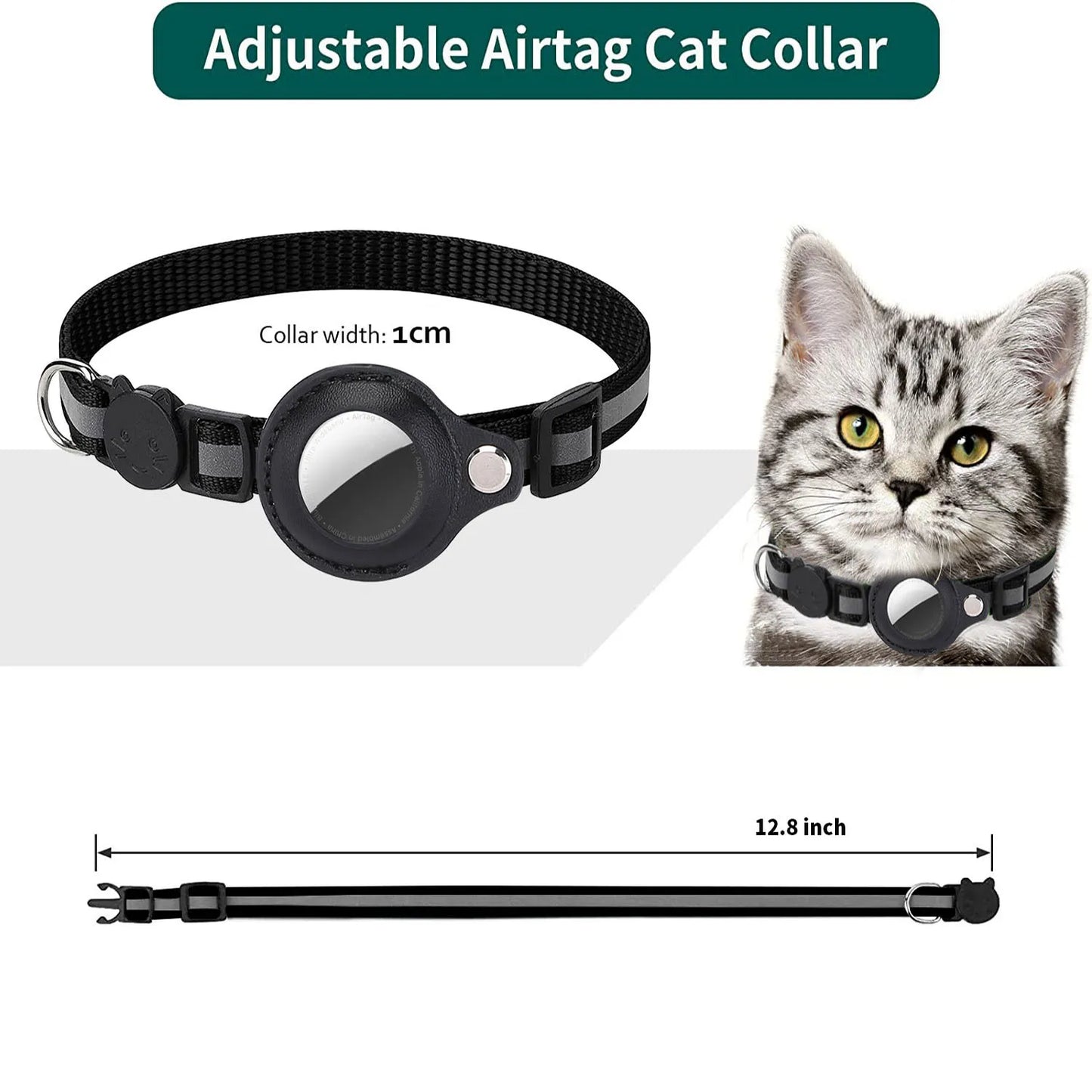 Discover the Ultimate Cat AirTag Holder Collar - Breakaway Safety, Reflective Design, and Waterproof Comfort for Your Feline Friend!