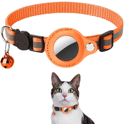 Discover the Ultimate Cat AirTag Holder Collar - Breakaway Safety, Reflective Design, and Waterproof Comfort for Your Feline Friend!
